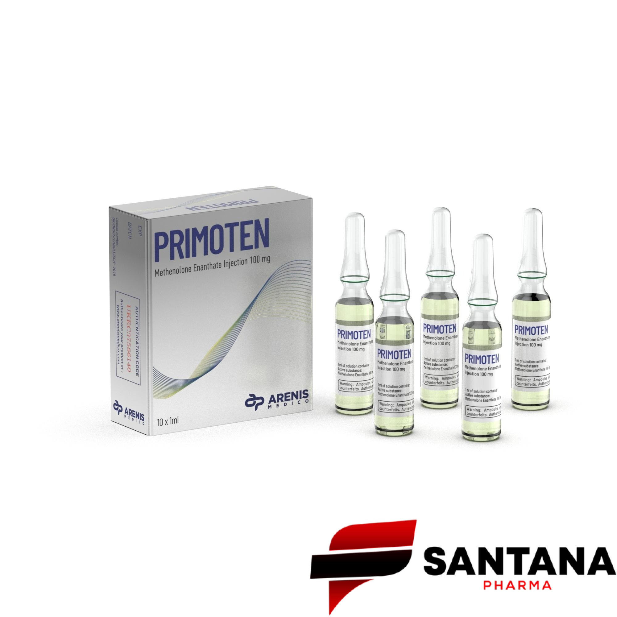 Primoten (Primobolan) Enantato de Metenolona 100mg / 10ml - Arenis Medico