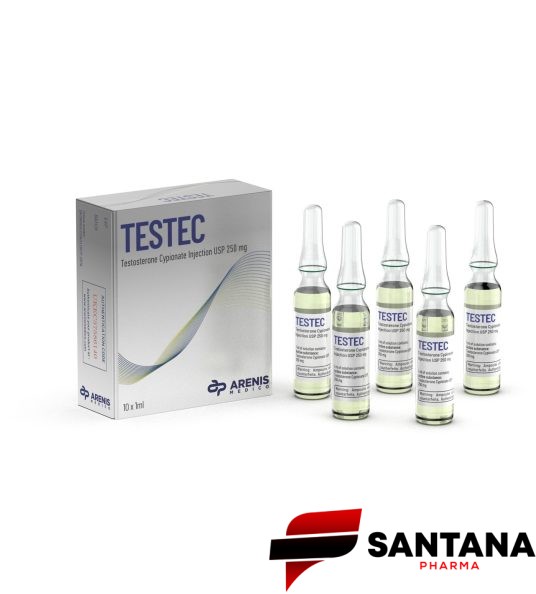 Testec (Cipionato de Testosterona) 250mg / 10ml - Arenis Medico